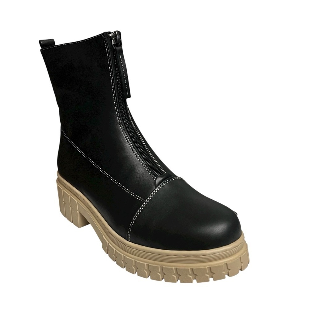 Sheridan Mia Leather Chunky Lug Sole Ankle Boots US 9-9.5 EU 40 Grunge Goth Punk